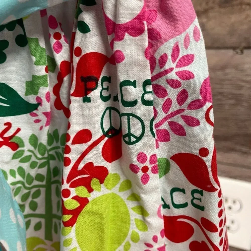 SMOCKED A LOT Toddler Girls Floral Ruffled Dress Size 18M Boho Polka Dots